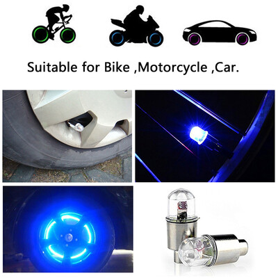 

1 пара светодиод Велоспорт велосипед Neon автомобилей колеса Шины Valve Caps Wheel Lights