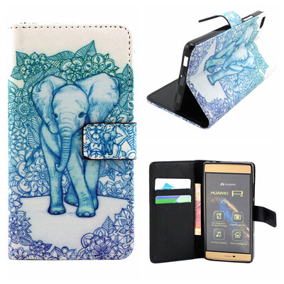 

MOONCASE Cute Pattern Leather Wallet Flip Card Holder With Kickstand Pouch For Huawei Ascend P8