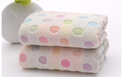 

Cntomlv 1pcs 3577cm Dots Soft Face Towel Cotton Hair Hand Bathroom Towels badlaken toalla Toallas Mano Gift