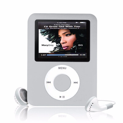 

Slim High Quality MP3MP4 Playe With Earphones 8GB 16GB 18inch Screen LCD Media Video Game Movie FM Radio 3th Generation Music