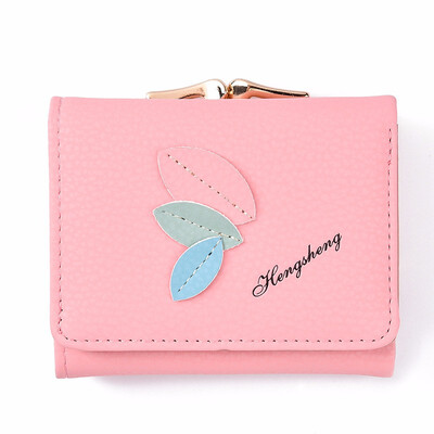 

Short wallet lady wallet ladys pocket small fresh zipper folding wallet
