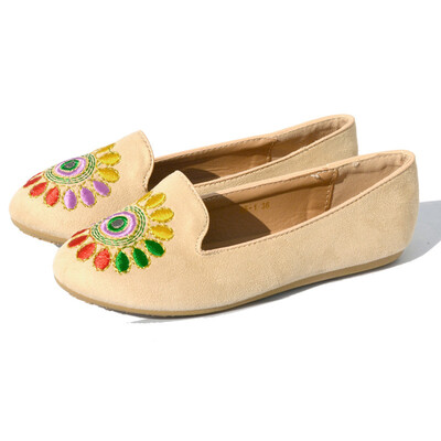 

Embroider flat shoes woman causal women flats