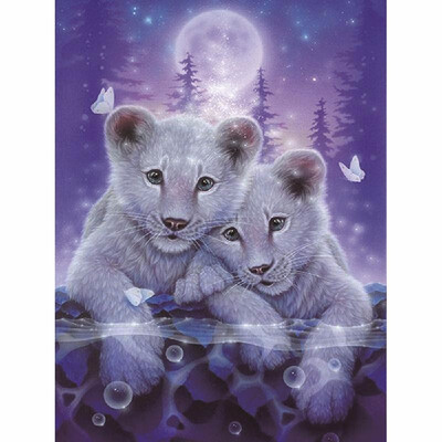 

8 10 Inches 20 25cm DIY 5D Diamond Painting Kit Tiger Resin Rhinestone Mosaic Embroidery Cross Stitch Craft Home Wall Decor