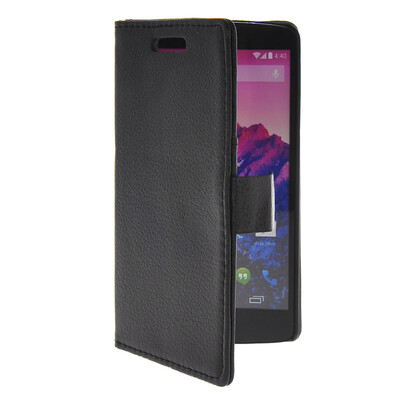 

MOONCASE Slim Leather Side Flip Wallet Card Holder Pouch with Kickstand Shell Back Case Cover for LG Google Nexus 5 Black