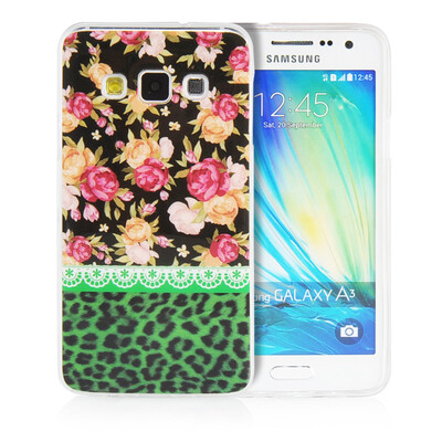 

MOONCASE Flowers Soft Flexible Silicone Gel TPU Skin Shell Back Case Cover for Samsung Galaxy A3