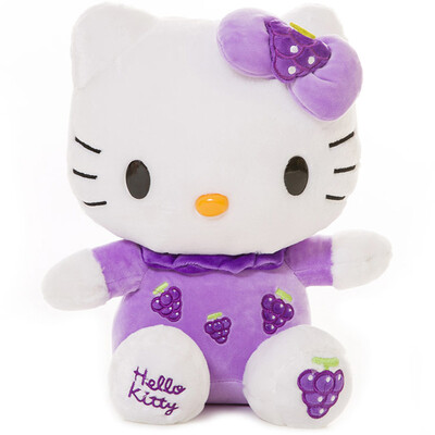 

Hello Kitty Kitty Cat Плюшевые игрушки Fruit Series KT Cartoon Doll Doll Doll Pole 15 дюймов Сидящий KT Фиолетовый Фиолетовый KT1341