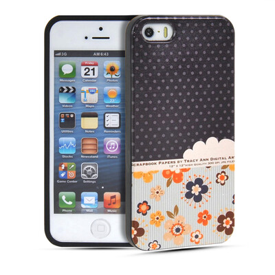 

MOONCASE Watercolor Art Soft Flexible Silicone Gel TPU Skin Shell Back Case Cover for Apple iPhone 5 / 5S