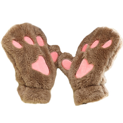 

Perilla Claws gloves winter cartoon gloves half-finger wool mittens