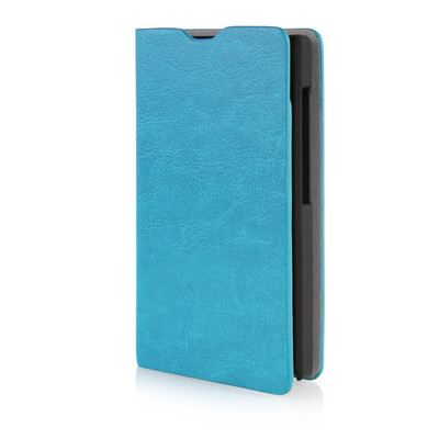 

MOONCASE Leather Side Flip Wallet Card Slot Pouch Stand Shell Back ЧЕХОЛ ДЛЯ Microsoft Lumia 435 Blue