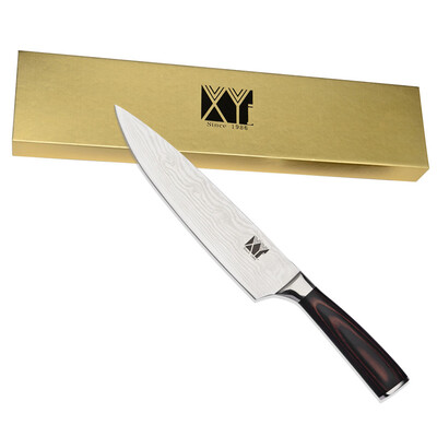 

7Cr17 нержавеющей стали нож 8-дюймовый нож шеф-повара XYJ бренд кухонный нож с одним подарочной коробке приготовления нож горячей продажи