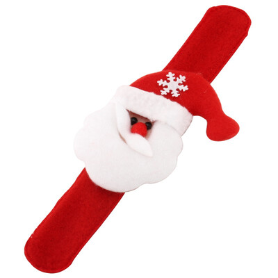 

Lucky Christmas Santa Slap Bracelets Bangle XMAS Decor Pat Circle Hand Ring New