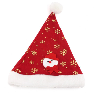 

1Pcs Christmas Carton Hat Velvet Cap SNOWMAN
