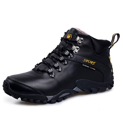

2018 Men Snow Boots Waterproof Men Footwear Winter Ankle Boots Fur Breathable Men Winter Shoes 3 Colors