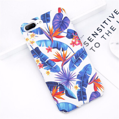 

Flower Phone Case Matte Rainbow Case For iPhone X 8 7 6 Plus