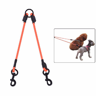 

SST002P PVC Round Double Dog Working Leash Linker Waterproof Deodorant Dog Dual Lead Twin Way Walk Strap Leads Set No Tangle for T