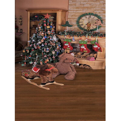 

Xmas Tree&Gifts Photo Backdrop 57FT Vinyl Fabric Cloth Digital Printing Photo Background st-543