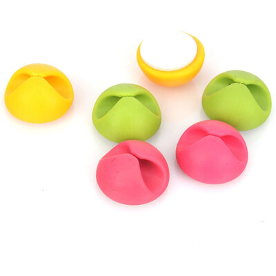 

6XCandy Color Multipurpose Cable Wire Line Clips Clamp Drop Holder Organizer
