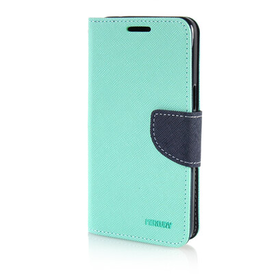 

MOONCASE Cross pattern Leather Side Flip Stand Shell Back Case Cover for Samsung Galaxy Grand Prime G5308W Azure