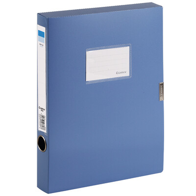 

Comix A35 Durable Velcro A4 35mm File Box File Box Information Box Single Blue