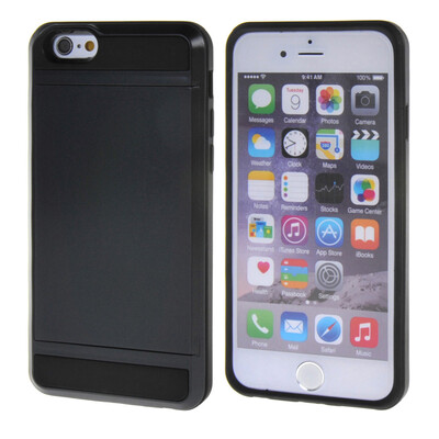 

MOONCASE ЧЕХОЛ ДЛЯ iPhone 6 / 6S (4.7") Soft Silicone Gel TPU Skin With Card Holder Protective Black