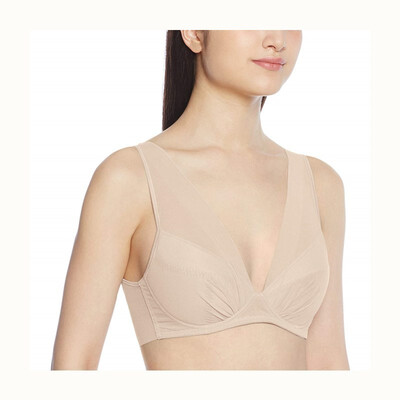 

GUNZE rimless bra has a light&flawless texture&a beautiful back design