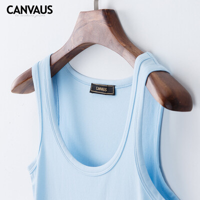 

Canvaus Summer New Women Solid Sport Style Slim Bottoming Vest Cotton Camisole Tanks Tops