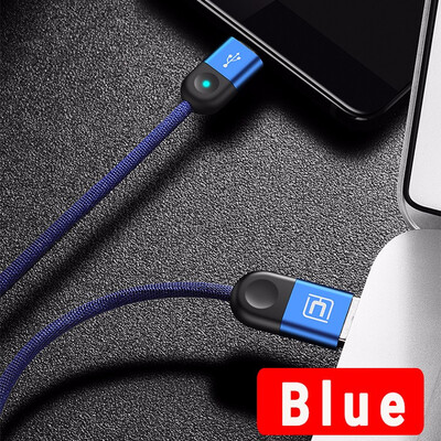

Cafele USB Micro USB Cable with LED Light Fast Charging Cable Micro USB for Xiaomi Huawei Aluminum Alloy Interface 120cm