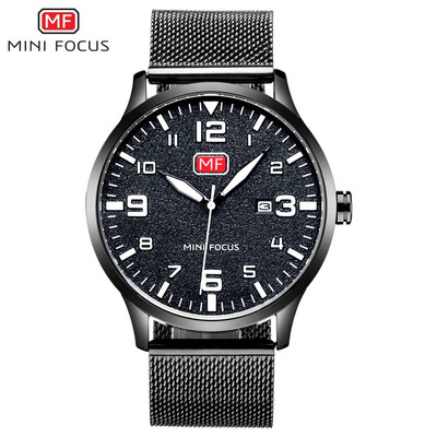

MINI FOCUS Fashion Business Stainless Steel Strap Men Quartz Watch MF0158GS
