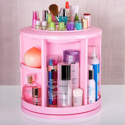 

【Jingdong Supermarket】 Shuangqing home cosmetics storage box multi-grid dresser finishing box 360 degrees rotating white SQ-1079