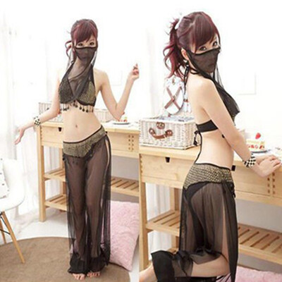 

Costume Temptation Veil Belly Dance Wear Top With Bra Dress Set Suit