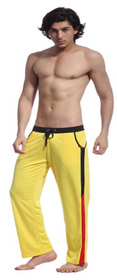 

Mooncolour Mens Low Rise Mesh Long Sports Pants Front Tie Rope with Pockets Style