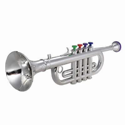 

Toy Trumpet with 4 Colored Keys Musical Instrument Gift for Kids Children