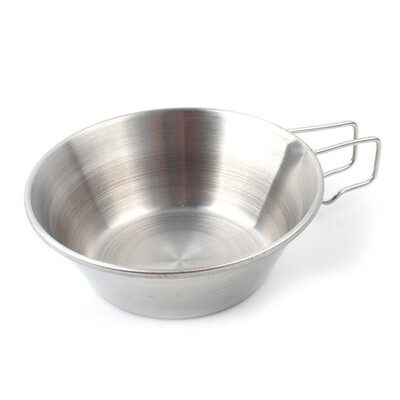 

UpperX 304 stainless steel bowls camping fixed handle bowls picnic rice bowl travel mountaineering travel barbecue portable bowls