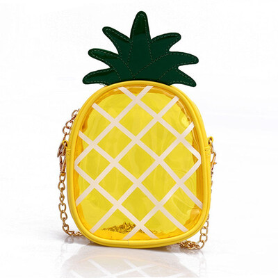 

SMOOZA Brand 2018 New Cute Handbags for Women Small Shoulder Bags Lovely Pineapple Bag with Chain Mini Womens Fruit purse