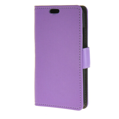 

MOONCASE Простой стиль кожаный бумажник флип карты отойти чехол для Huawei Ascend Y360 фиолетовый