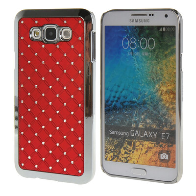 

MOONCASE Galsxy Е7 Футляр Роскошные Chrome горный хрусталь Bling Звезда задняя крышка чехол для Samsung Galsxy E7 красный