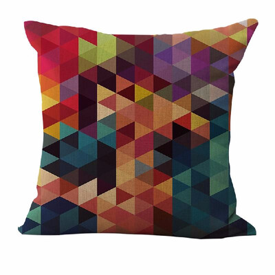 

18 18 inches 45 45cm Polyester Geometric Pattern Cushion Cover Decorative Sofa Car Waist Square Pillow Case Pillowcase Home