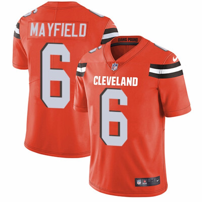 

Cleveland Browns Baker Mayfield Nike Brown 2018 NFL Draft Pick Game Jersey