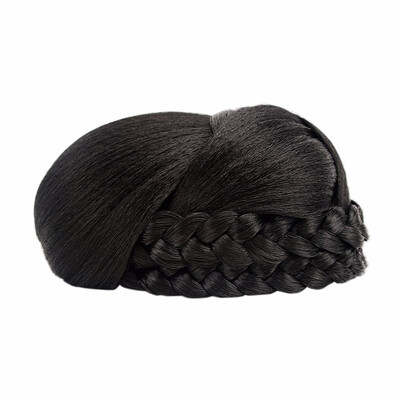 

Synthetic Hair Braided Clip In Hair Bun Daily Wedding Cosplay Chignon For Women
