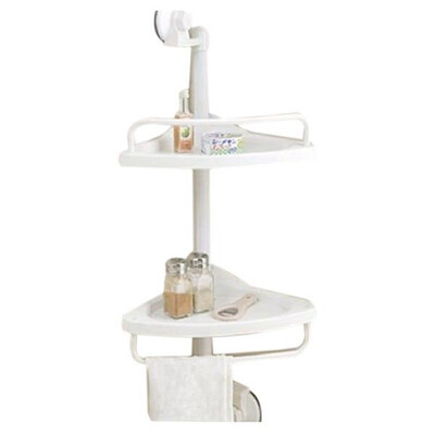 

UpperX Wall Shelfof 2 Floors Trangle Bathroom Cusine Home Strong Cupping Stainless Steel Double Racks Double Towel Rack