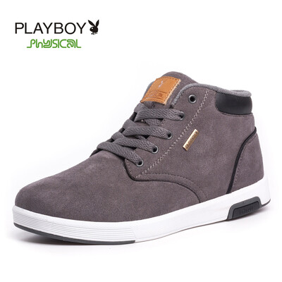 

PLAYBOY brand,Sports and casual,Fashional England style,High-top with Suede leather,Warm cotton ,Men's shoes
