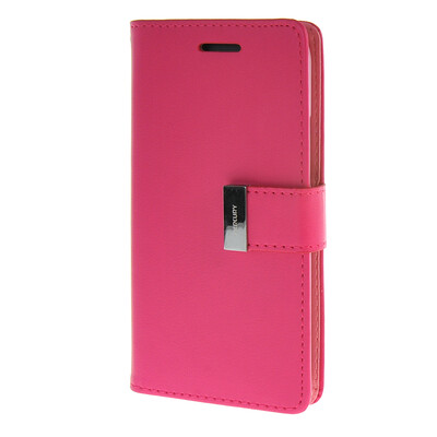 

MOONCASE чехол для HTC One M8 Flip Leather Wallet Card Slot Bracket Back Cover Hot pink