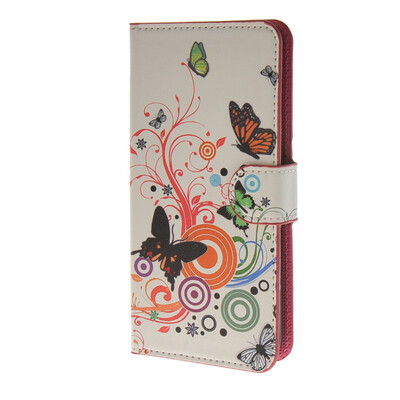 

MOONCASE Butterfly style Leather Wallet Flip Card Slot Stand Pouch чехол для HTC Desire 620 A02