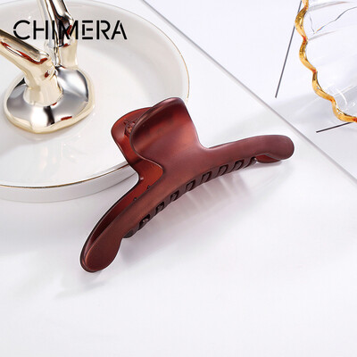 

CHIMERA hair accessories headdress long simple large solid color matte disc hair clip clip hairpin brown