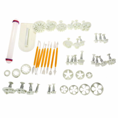 

14 Sets Flower Fondant Cake Decorating Kit Cookie Mold Icing Plunger Cutter Tools