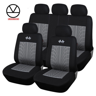 

KAWOSEN New Style Embossed Polyester Car Seat Cover Universal Fit Most Seat Car Seat Protector Gray Car Interior Accessories