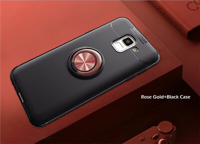 

Goowiiz Phone Case For Samsung Galaxy J4 2018J6 2018 European Luxury Metal Ring Magnetic Bracket TPU Shockproof Cooling