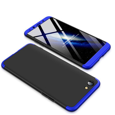 

MOONCASE Three-parts structure design Full Protection Hard Plastic Combination Case for Oppo Realme 1 Black Blue