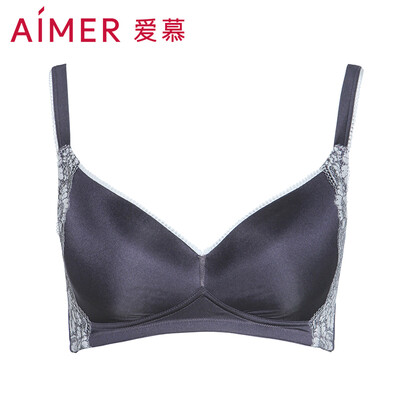 

Amour underwear stunning 34 hole cup without bracket bra smooth no trace V-shaped no steel ring small chest gathered adjustable underwear AM17DL1 champagne C75