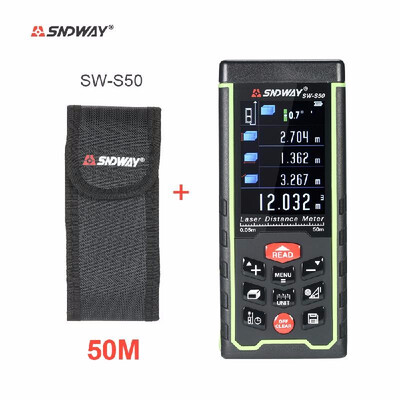 

Romacci 120m Mini Handheld LCD Digital Laser Distance Meter USB Range Finder Distance Area Volume Measurement 100 Groups Data Stor